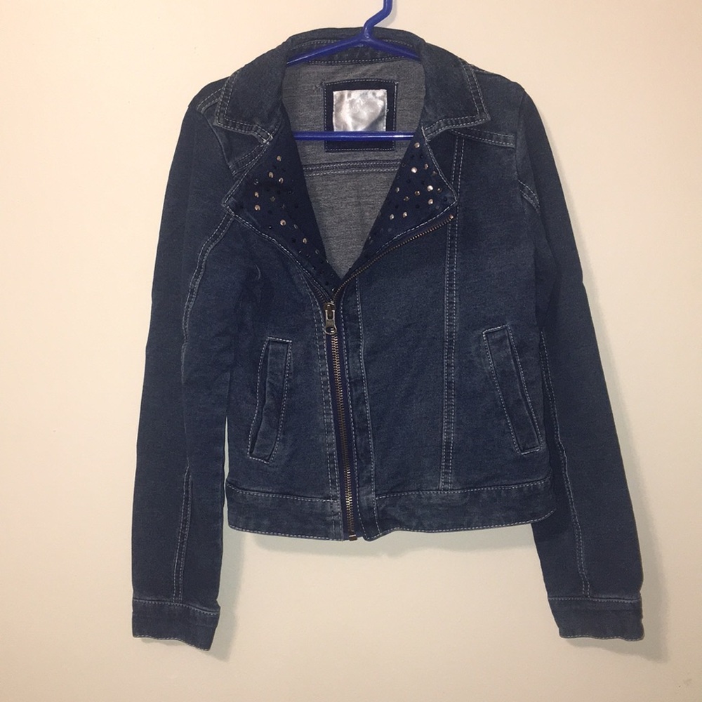 Justice Bedazzled Stretchy Jean like Jacket